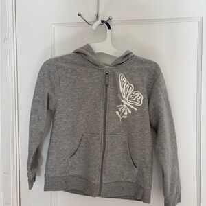 Cat & Jack Gray Hoodie with Butterfly Design